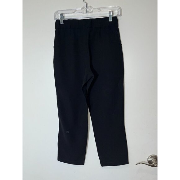 Lululemon On The Fly Womens Black Cropped Pants Women Size 2 - Picture 5 of 10